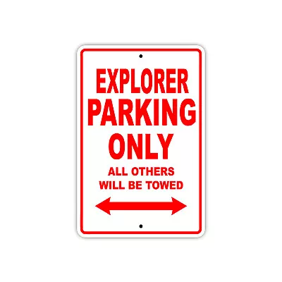 Buy Explorer Parking Only Boat Ship Decor Novelty Notice Aluminum Metal Sign • 9.99$
