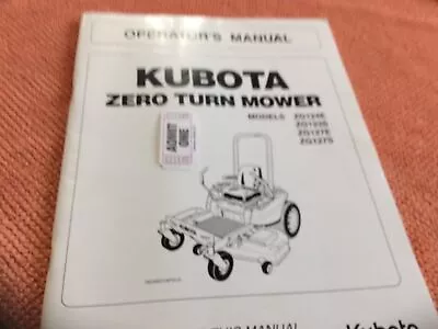 Buy Kubota ZG124E ZG123S ZG127E ZG127 E ZTR Mower Operators Manual One NOS • 30$