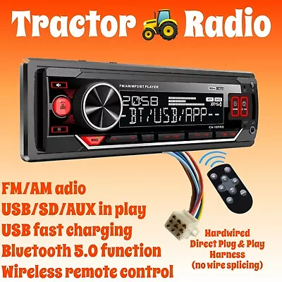 Buy Direct Plug & Play Kubota Tractor Radio AM FM Bluetooth RTV 1100 RTX 1100C B2650 • 114.99$