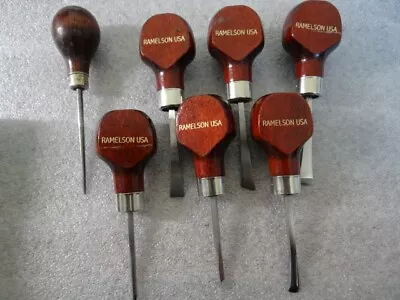 Buy Set Of 6 +1 Extra Ramelson USA Woodworking Carving Tools • 50$