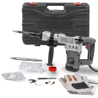Buy XtremepowerUS Electric 1400W Demolition Jack Hammer W/ Point Chisel Bits + Case • 99.95$