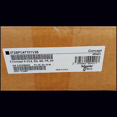 Buy Schneider Electric 372spu47101v26 - Concept S V2.6 New Sealed In Box Plus Bonus • 449$