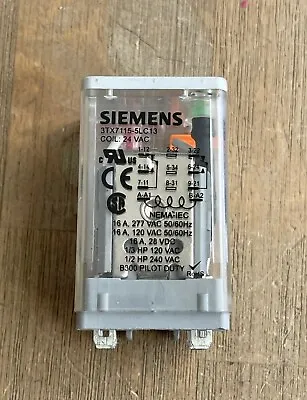 Buy Siemens 3tx71 Relay Coil 24vac 8 Pin 3tx7115-5lc13 New No Pkg • 12$