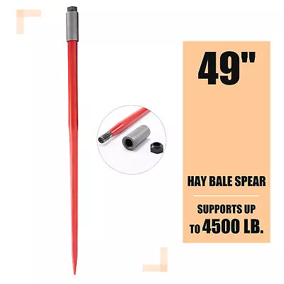 Buy 49  Hay Bale Spike 4500lb Capacity Quick Attach For Skid Steer Tractor Lift More • 44.53$
