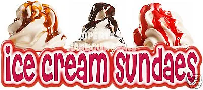 Buy Ice Cream Sundaes Decal 18  Sundae Cart Concession Food Truck Restaurant Sticker • 14.99$