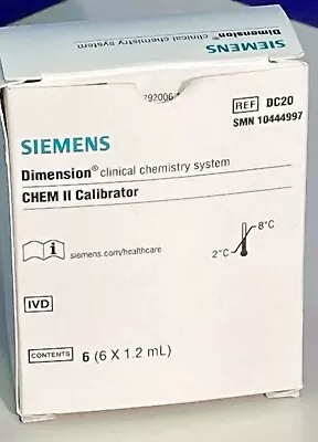 Buy DC20 Siemens Dade Dimension (CHEM II) Calibrator (2x1.2mL)[SMN10444997] • 105$