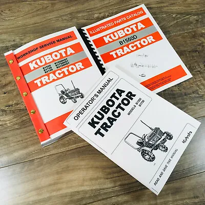Buy Kubota B1550D B1550 4Wd Tractor Service Repair Manual Parts Catalog Operators • 66.97$