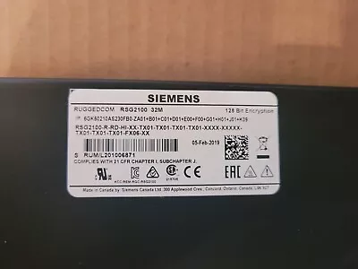 Buy Siemens Ruggedcom Rsg2100 Industrial Network Switch • 105$