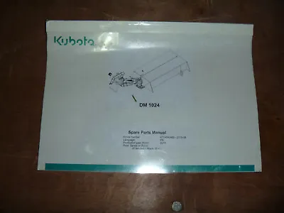 Buy Kubota DM1024 Disc Mower Parts Catalog Manual • 72.44$