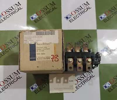 Buy Siemens 3ua4300-8as Thermal Overload Relay Range 100-135amp Free Fast Shipping • 140.39$