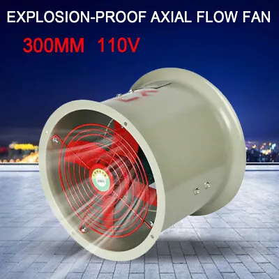 Buy 12  Pipe Spray Booth Paint Fumes Exhaust Fan Explosion-proof Axial Fan Cylinder • 95.95$