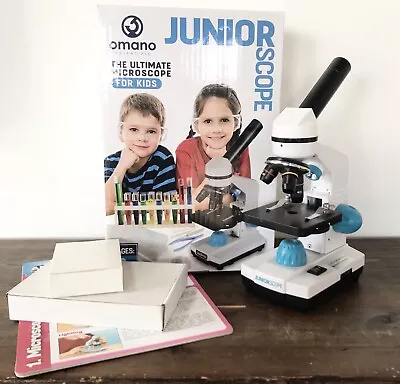 Buy OMANO Kids JUNIOR Scope 2-In-1 Monocular MICROSCOPE With Accessories COMPLETE • 60$