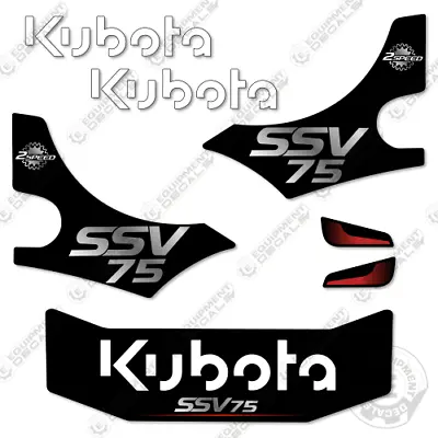 Buy Fits Kubota SSV75 Decal Kit Skid Steer (2022+) - 7 YEAR OUTDOOR 3M VINYL! • 194.95$