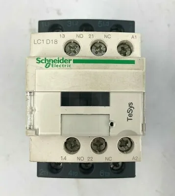 Buy Schneider Electric Contactor 3 Pole 3 Ph IEC Style DIN Mounted - LC1D18M7 • 42.39$