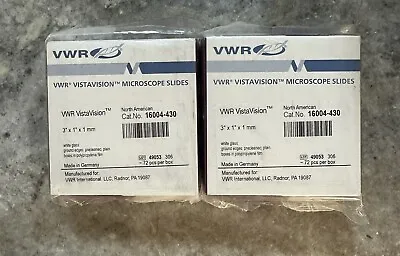 Buy 72 Pack VWR VistaVision White Glass Microscope Slides 16004-430 Lot Of 2 • 15$