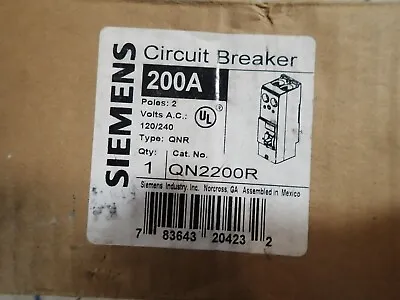 Buy NEW Siemens QN2200R 2 Pole QNR 120/240v Circuit Breaker  • 195$