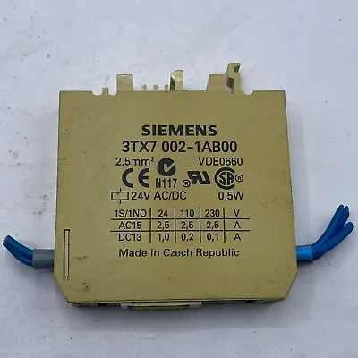 Buy Siemens 3tx7 002-1ab00 Output Interface Relay 24v Ac/dc 2.5 Mm 0.5w 1 Pole • 15.98$