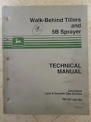 Buy John Deere 216, 324, 524, And 624 Walk Behind Tillers And 5B Sprayer. Technical • 37$