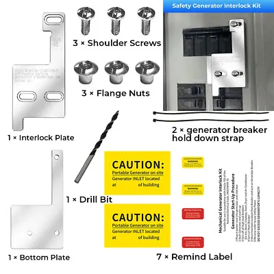 Buy Generator Interlock Kit For GE ,Siemens,Murray/ ITE 150amp & 200 Amp Panel WR-45 • 36.99$