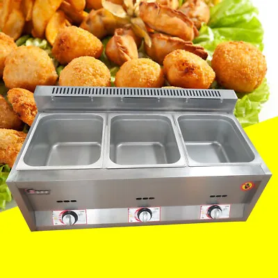 Buy 3-Pan Propane Gas Food Warmer Restaurant Tabletop Desktop Countertop Steam Table • 189.53$