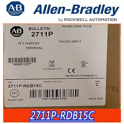 Buy Allen Bradley 2711P-RDB15C Ser C Touch Screen New Seal Stock Free Shipping • 3,339$