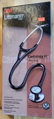 Buy 3M Littmann Stethoscope Cardiology III, Model 3127, Black, 22 Inch • 63$