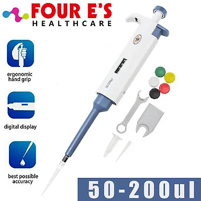 Buy 50-200ul Single Channel Pipette Lab Adjustable Mechanical Micro Volume Transfer • 15.99$