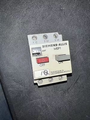 Buy Siemens Allis MSP10P Motor Starter Protector 8-12.5 Amp MSP1 • 49.95$
