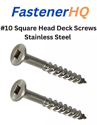 Buy #10 Stainless Steel Deck Screws Square Drive Wood (Coose Qty & Length) • 515$