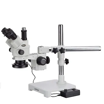 Buy AmScope SM-3NTPZZ-144 3.5X-180X Simul-Focal Stereo Lockable Zoom Microscope + 14 • 779.99$