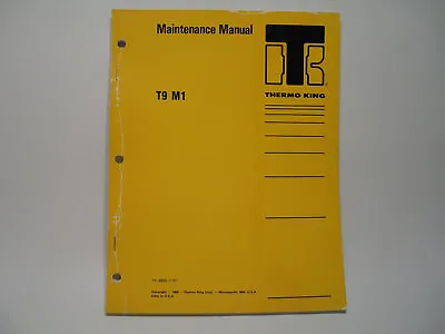 Buy Thermo King T9 M1 Coach Bus Air Conditioning Maintenance Manual Wiring Diagrams • 11.95$