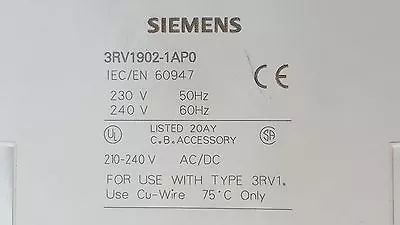 Buy SIEMENS 3RV1031-4EA10 Manual Motor Starter, 32 Rated Amps, 22.0-32.0 Amps Range  • 95$