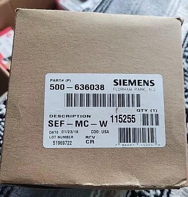 Buy New Siemens Sef-mc-w Fire Alarm Speaker Strobe. Nib • 69.99$