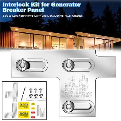 Buy Billet Generator Interlock Kit For Siemens 200 Amp Murray 150 Amp Panel Aluminum • 31.99$