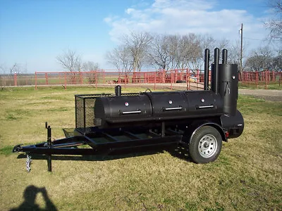 Buy NEW Reverse Flow Custom BBQ Pit Smoker Charcoal Grill Trailer • 6,450$