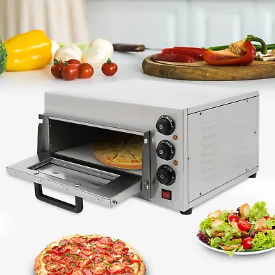 Buy Commercial Pizza Oven Stainless Steel Single Layer Electric Pizza Maker 1500W • 161.10$