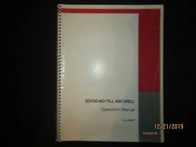Buy CASE- IH SDX30  No-Till Air Drill Operators And Maintenance Manual Original 2000 • 74.98$