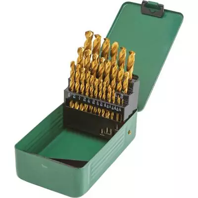 Buy Grizzly PRO T33685 M2 HSS TiN-Coated Drill Bit Set, 29 Pc. • 90.95$