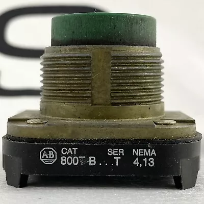 Buy Allen Bradley 800T-B Green Push Button SER T NEMA 4, 13 USA • 7.19$