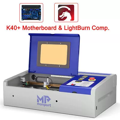 Buy Monport 40W Basic Co2 Laser Engraver Cutter (8  X 12 ) Lightburn-Ready K40 Laser • 449$