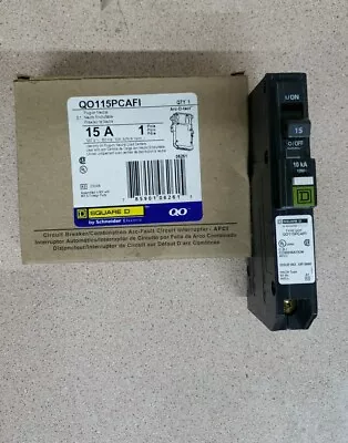 Buy Square D QO115PCAFI 1 Pole 15 Amp 120VAC QOP Plug In Neutral Combination Breaker • 31.99$
