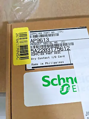 Buy Apc Schneider Electric It Usa Ap9613 Dry Contact I/O Smartslot Card • 298$