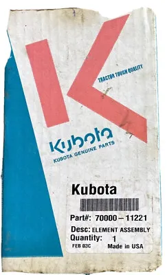 Buy Genuine OEM Kubota Air Filter 70000-11221 Fits B, KH, L Series And More • 23$