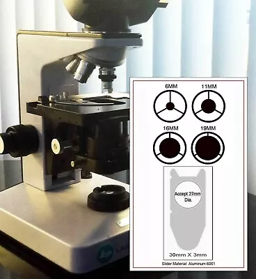 Buy Compatible Leitz Microscope Dark Field Set 27mm Diameter W/ Aluminum 6061 Slider • 24.20$