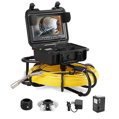 Buy VEVOR Sewer Camera Pipe Inspection Camera 9-inch 720p Screen Pipe Camera 300 Ft • 684.99$