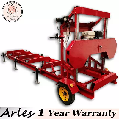 Buy 32  Capacity Portable Sawmill 17HP LIFAN GASOLINE ELECTRIC START Unload Yourself • 7,989$