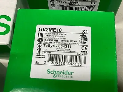 Buy GV2ME10 TeSys GV2 3P 4-6.3A - Motor Circuit Breaker -Schneider Electric - NEW! • 75$