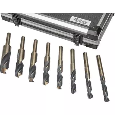 Buy Grizzly T31988 8 Pc. HSS/Cobalt Silver & Deming Drill Bit Set With Aluminum Case • 184.95$