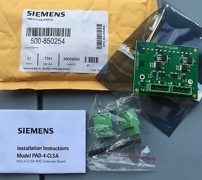 Buy Siemens Pad-4-clsa NAC Extender Circuit Board 500-850254 Fire Alarms New! • 20$