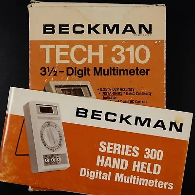 Buy Manual For Beckman Industrial TECH 300-series Digital Multimeter & 310 Box [E] • 14.99$